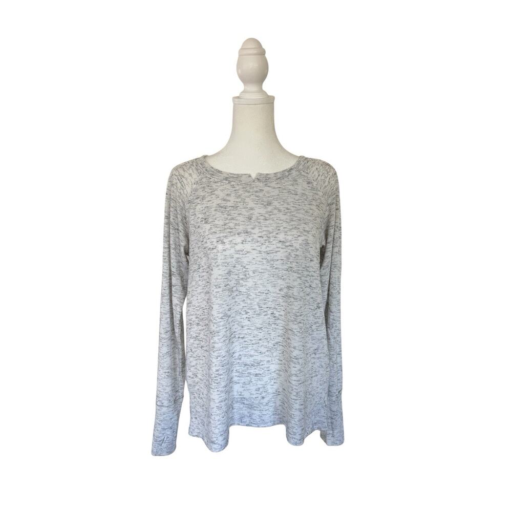 Michael Stars Madison Brushed Jersey top in a heather grey Oversized Size Small.